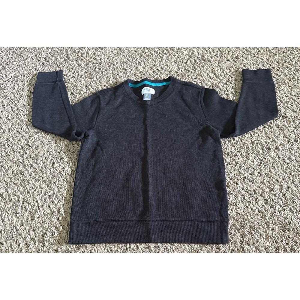 Old Navy Boys Gray Long Sleeve Thermal Tee Size 6-7